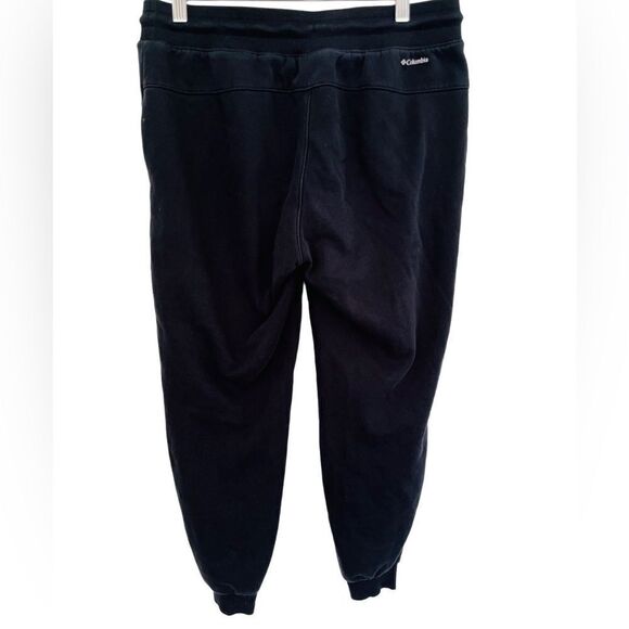 COLUMBIA Logo black elastic drawstring waist jogger sweatpants size M - Picture 3 of 6